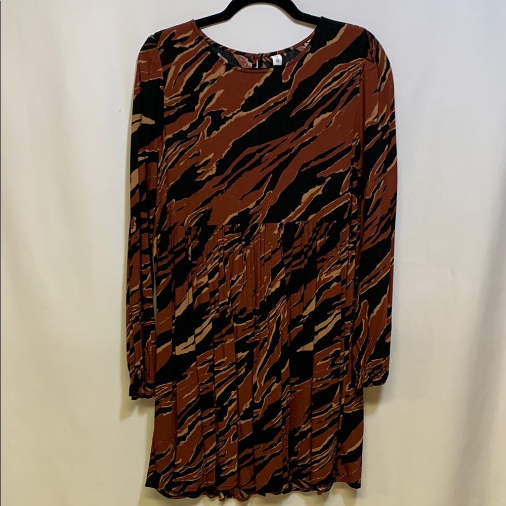 BP Brown and Black Long Sleeve Dress